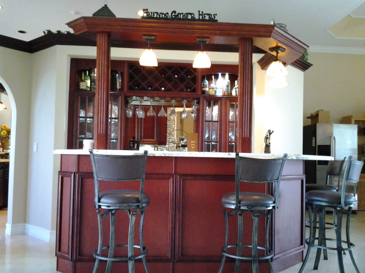 Traditional Cherry Home Bar Station Fresh Remodel 1 2 3